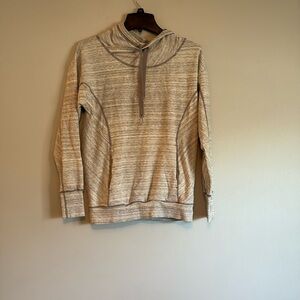 ZELLA Long sleeve, front pocket shirt, cowl neck with tie, size small